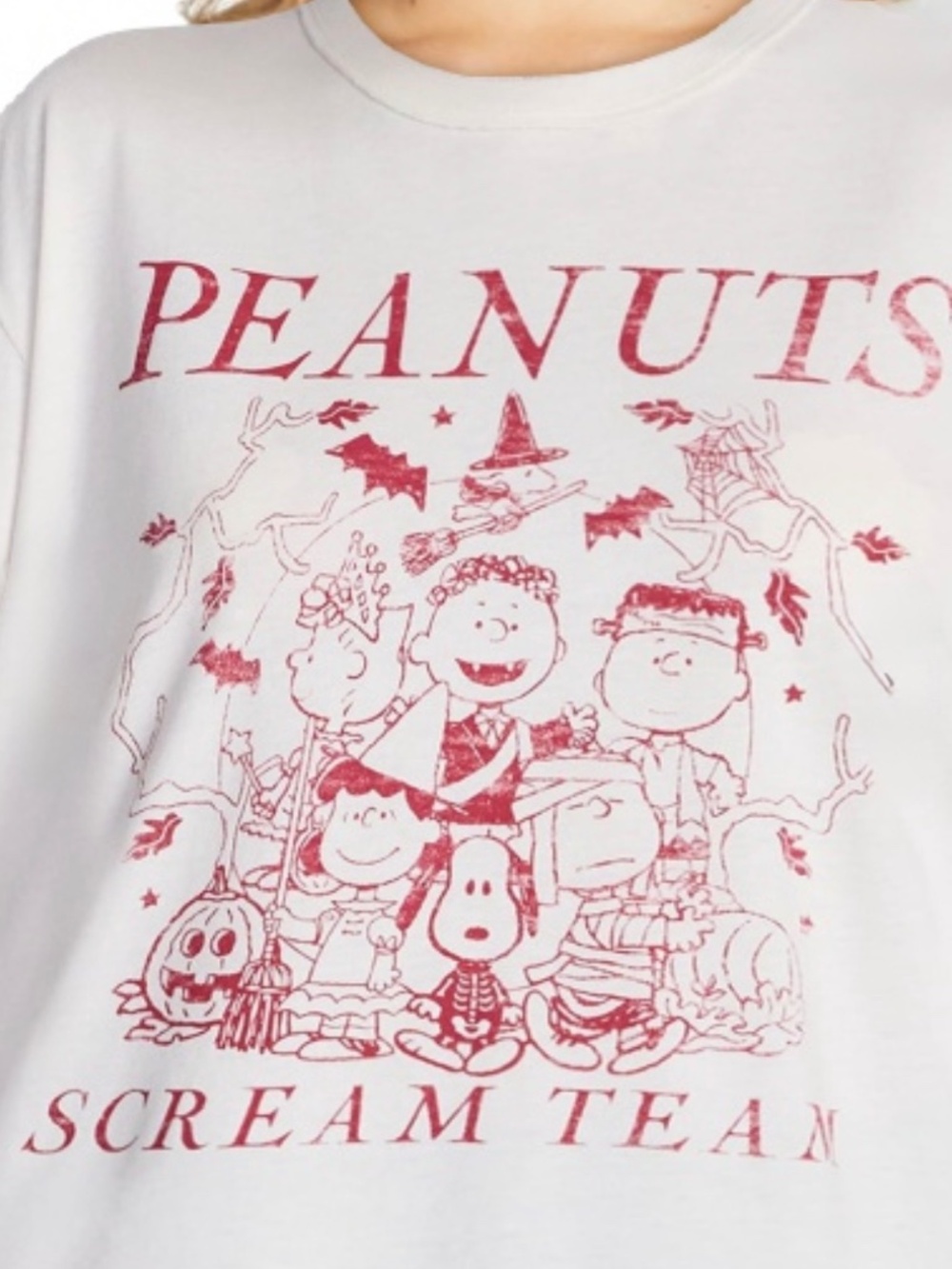 Peanuts Women’s Vanilla Graphic Halloween T-Shirt Size XXL NWT - Picture 2 of 11